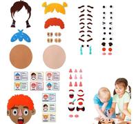 Social Emotional Learning Toy - Making Faces Felt Game | Social Emotional Making Faces Kit Multiplayer Felt Emoticon Game For Park Car Outdoors Home School And Group Play
