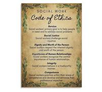 Social Justice Poster Social Work Values Chart
