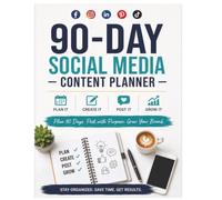 social Media planner: A 90-Day Content Calendar and Strategy Workbook for Small Businesses and Content Creators