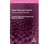 Social Texts and Context: Literature and Social Psychology