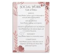 Social Work Ethics Poster NASW Code Reference Print