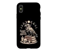 Socially Awkward Corvid Approved Corbeau Gothique Coque pour iPhone X/XS