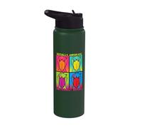 Socially Awkward Emotional Shoebill Pop Art Bird Stainless Steel Insulated Water Bottle
