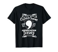 Société Anglaise d'Oxford Comma - Grammaire Amusante T-Shirt Graphique avec Valeur