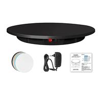 Société d'affichage en rotation Turnitable électrique rechargeable 42 cm / 52 cm / 60 cm Photography Turntable avec télécommande Display Turntable Imptable à 360 degrés DisplayJewelry,Black-42cm