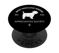 Société d'appréciation du West Highland Terrier - Westie Dog PopSockets PopGrip Adhésif