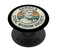 Société de Sagesse stoïcienne de Sénèque PopSockets PopGrip Adhésif