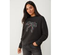 Society 8 Society 8 Black Christmas Fairy Lights Sweatshirt