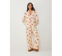 Society 8 Society 8 Cream Matching Family Christmas Teddy Bear Pyjamas Set