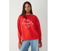 Society 8 Society 8 Red Christmas On The Naughty List Sweatshirt
