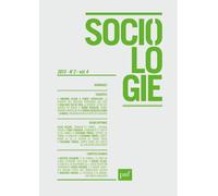 Sociologie 2013, n° 2 Varia - Collectif - Puf - broché - Revue