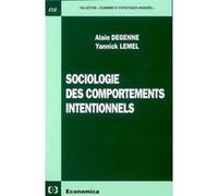 Sociologie des comportements intentionnels DEGENNE/LEMEL (Auteur)