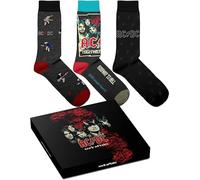 Sock Affairs Chaussettes ACDC - Highway to Hell, Back in Black, Angus Young, Ballbreaker, For Those About to Rock - pour les fans de rock, chaussettes en coton, 2 tailles, 36-40 et 41-46
