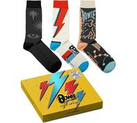 Sock Affairs Chaussettes David Bowie - Blackstar, Aladdin Sane, Let's Dance, Lightning Yellow, Lightning Pack - Cadeaux pour les fans de rock, chaussettes en coton, 2 tailles, 36-40 et 41-46