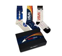 Sock Affairs Chaussettes NASA - Discovery, Saturn V, Space, Expedition Pack - Cadeaux pour les fans de l'espace Chaussettes en coton 2 tailles 36-40 et 41-46