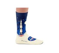 Saturn V Chaussettes Collection NASA - Cadeau pour les amateurs de l'espace, chaussettes en coton, seulement 2 tailles, 4-7 et 7½-11½, multicolore, 7.5-11.5