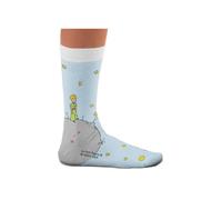 Chaussettes unisexe, drôles hommes et femmes, amusantes et cool, modè Astéroïde B-612, Le Petit Prince Saint-Exupéry (PP-Moon-Socks-M, FR/ES, Numérique, 36, 40, Taille normale)