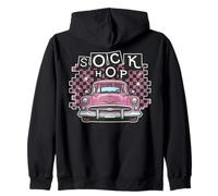 Sock Hop 50s Classic Car Nostalgia 1950s Greaser Sweat à Capuche