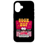 Sock Hop Rock and Roll Dance Retro Années 50 Party Doo Wop Rose Coque pour iPhone 16