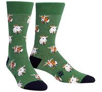 Sock It To Me Bow Chaussettes de l'équipage de chèvre Cravate pour Homme Taille Unique Olive Verte