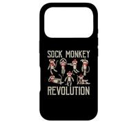Sock Monkey Revolution Chapeau de Père Noël Vintage Motif singes Coque pour iPhone 17 Pro