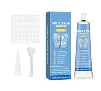 Sock Non Slip Adhesive - Washable Grip Glue | Rubber Anti Slip - 50ml quick drying adhesive with scraper template for socks slippers and utensils, reduces wear and ensures long lasting hold.
