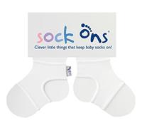 Sock Ons Petites choses intelligentes qui gardent les chaussettes de bébé! - White - 0-6 Months