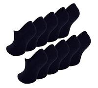Sock Snob 10 Paires Enfants Chaussettes Invisibles Respirantes Chaussettes Basses Blanches et Noires pour Filles et Garçons (11-14 Ans, Noir)