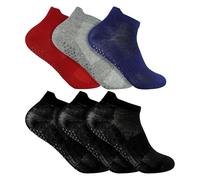 Sock Snob 6 Paires Chaussette Antidérapantes Enfant Sport Chaussettes Pantoufles Pour Yoga Pilates Danse Fitness Gymnastique (4-6 Ans, Assorti)