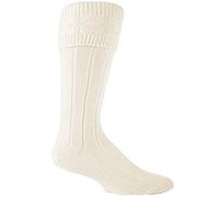Sock Snob - Chaussettes écossaises de kilt pour homme couleur crème, 39-45