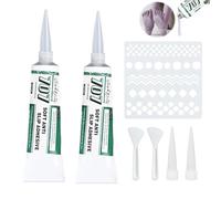 Sock Stop, Adhésif Anti-Dérapant pour Chaussettes, Antidérapant Chaussette Kit, Adhésif pour Tissus pour Chaussettes, Colle antidérapante transparente pour chaussettes, cintres, tapis, (2x 50 ml)