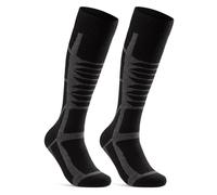 sockenkauf24 2 Paires Chaussette de Ski Homme et Femme Chaussette Ski Hautes de Snowboard 34715 (Noir 43-46)