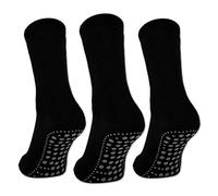 sockenkauf24 3 ou 6 Paires Chaussettes antidérapantespour Femme Homme (43-46, 3 Paires - Noir)