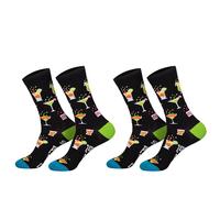 Sockenversandhandel Femmes I Garçons I Filles I Hommes I Chaussettes femmes I Chaussettes hommes I Chaussettes amusantes I Chaussettes rigolotes I Chaussettes (2 paires) I amusantes colorées I Coton I