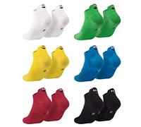 Sockenversandhandel Lot de 3 paires de chaussettes de sport Smileys (36-41/42-47) avec maille piquée spéciale, nervures d'étirement au milieu du pied, coutures à faible pression, rouge, 42-47