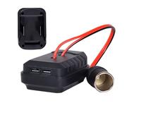 Socket 18-21V USB, Battery Adapter Portable Design for Road Trips and Camping, Vehicle Accessories with Sturdy Construction, Socket Converter for Motorcycle Truck RV Commuting