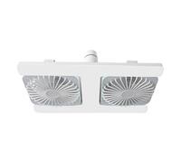 Socket Ceiling Fan - E27 Ceiling Fan with LED Light, Double Head Fans with Remote Control, Adjustable Angle and 3 Wind Speeds, Screw In Fans Light for Bedroom, Kitchen, Office and RV Use