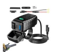 Socket de chargeur PD 3.0 - bouchon de support de guidon, port de charge rapide | QC3.0 Digital High et basse tension compteur avec interrupteur électronique, système de sortie USB tout temps, connexi