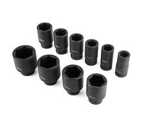 Socket D'impact Métrique Ensemble de Clés Portables Durables pour Outil de Réparation de Voiture 10pcs 3/4 Pouces de 6 Points 22-50 Mm