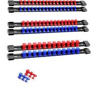 Socket Manager Stand Toolbox: Set De 6 Socket Holder 1/4 X 32 Clips 3/8 X 30 Clips 1/2 X 24 Clips Socket Rail Heavy Duty Holder Avec Socket Label Toolbox Socket Manager 6pcs