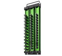 Socket Organizer Rack - Aluminum Alloy 40 Clip Magnetic Tool Holder | Tool Storage Rail - Aluminum 1/4 3/8 1/2in | Magnetic Socket Clips | Space Saving Mount For Garage Workshop Basement