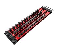 Socket Organizer Rack - Aluminum Alloy 40-Piece Set | Wall Mountable Rail Holder For 1/4 3/8 1/2 Inch Sockets | Garage Workshop Storage Tray For Mechanics Tools