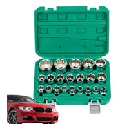 Socket Set | Blossom Socket, 12 Point Alloy Steel Sockets Set For Automotive Repair And Maintenance - Heavy Duty 8-32mm Tools For Mechanics, Garage, Industrial And Home Use