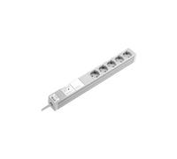 Socket Strip - Coupe-circuit (rack-montable) - CA 230 V - connecteurs de sortie : 5 (CEE 7/3) - 19" - 2 m - gris