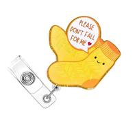 Socks Badges Holder Retractable Reel Card With Metal Clip For Nurse Doctor Student Cow Badge Holder