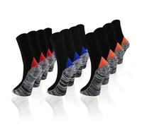 Socksberg 12 paires de chaussettes longues de travail pour hommes | Chaussettes anti-sueur résistantes et qui ne déteignent pas | Chaussettes de travail chaudes hiver et été | Bas et chaussettes 39-42