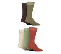 SockShop Chaussettes en bambou naturel pour hommes, colorées et à motifs, taille 40-45, lot de 5 (FR/ES, Numérique, 40, 45, Taille normale, Taille normale, Terrain sauvage Plaine)
