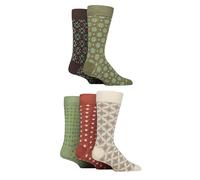 SockShop Chaussettes en bambou naturel pour hommes, colorées et à motifs, taille 40-45, lot de 5 (FR/ES, Numérique, 40, 45, Taille normale, Taille normale, Terrain sauvage Costume)