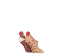 SockShop Femme souple Chaussettes Pompoms Mary Jane Chaussettes avec poignées antidérapantes 2 Paire Taille 37-42 (FR/ES, Numérique, 37, 42, Taille normale, Taille normale, Épice de citrouille)