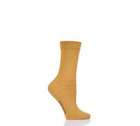 SockShop Femmes Éclat de couleurs Chaussettes en bambou avec coutures lisses aux orteils Paquet de 1 Jaune moelleux 36-40